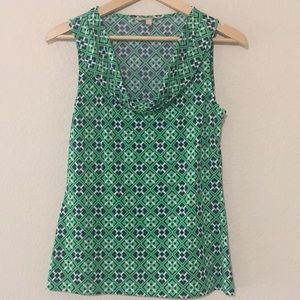 Banana Republic Geo Print Cowl-neck Blouse